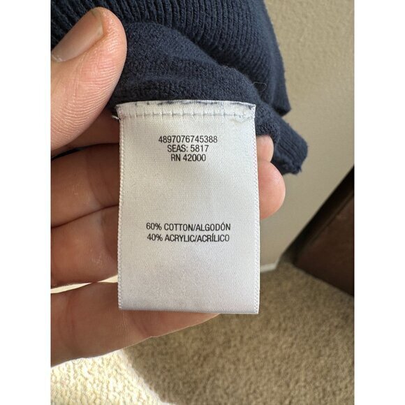 Basic Edition Men's Sweater Size XXL Blue Long Sleeve Sweater oversized pullover - Picture 4 of 7